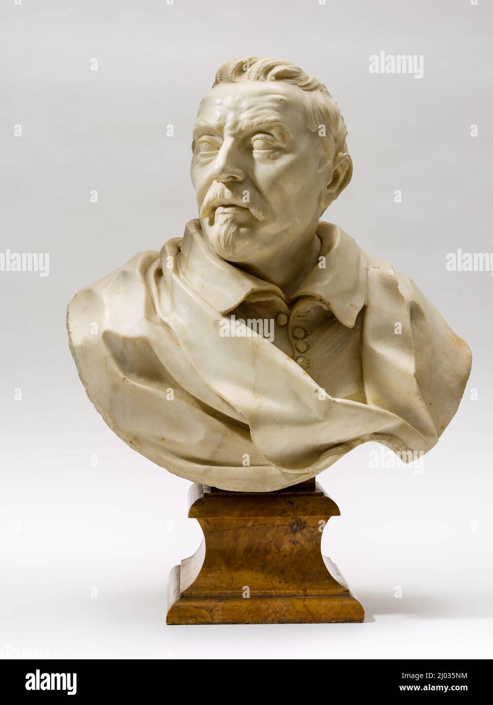 Porträt eines Gentleman. Giovanni Lorenzo Bernini (Italien, Neapel, 1598-1680, aktives Rom). Circa 1670-1675. Skulptur. Marmor Stockfoto