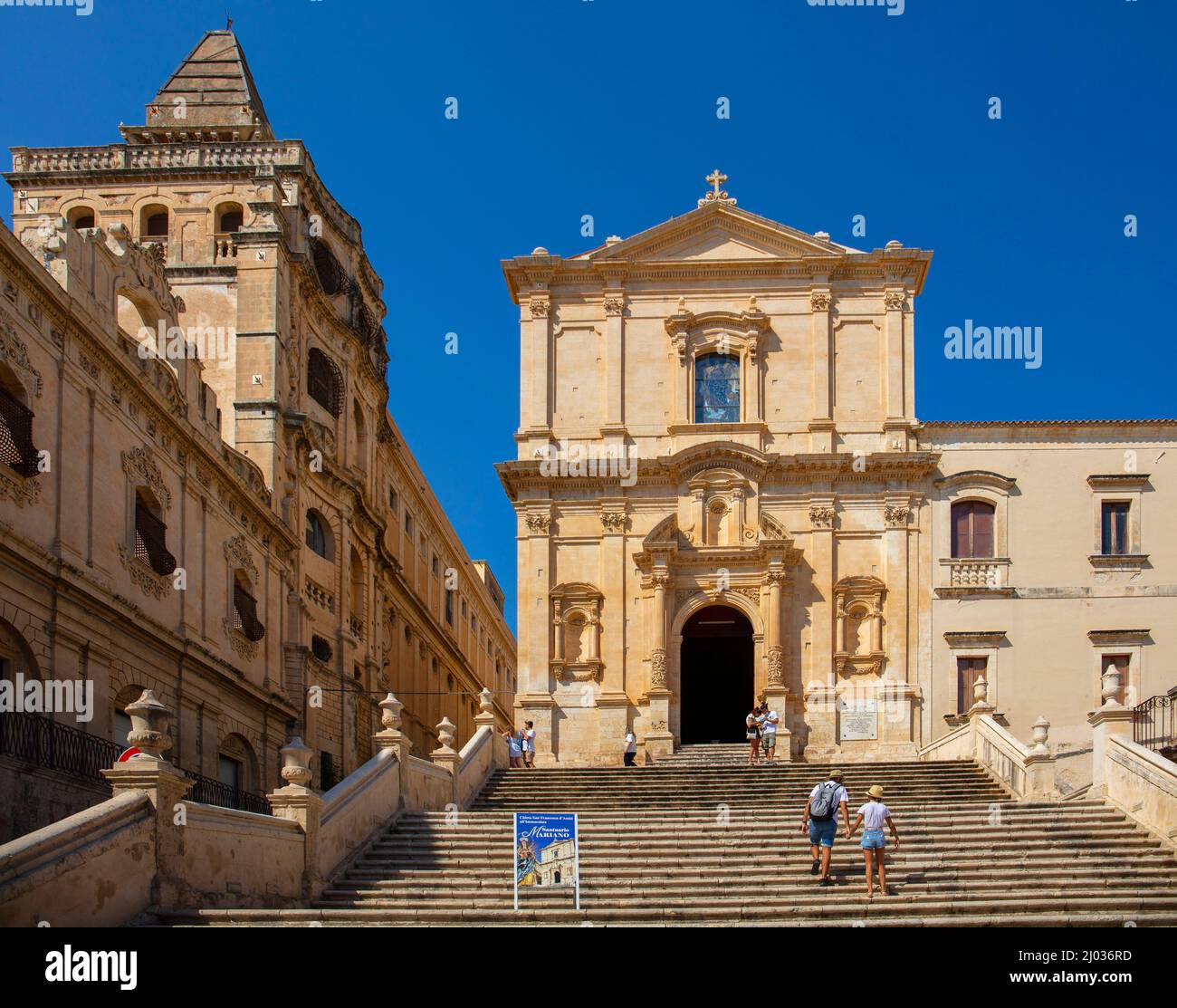 Kirche San Francesco d'Assisi all'Immacolata, Noto, UNESCO-Weltkulturerbe, Siracusa, Sizilien, Italien, Europa Stockfoto