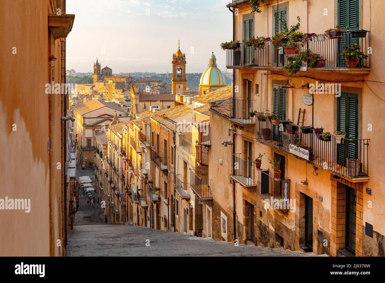 Treppe von Santa Maria del Monte, Caltagirone, Catania, Val di Noto, UNESCO-Weltkulturerbe, Sizilien, Italien, Europa Stockfoto