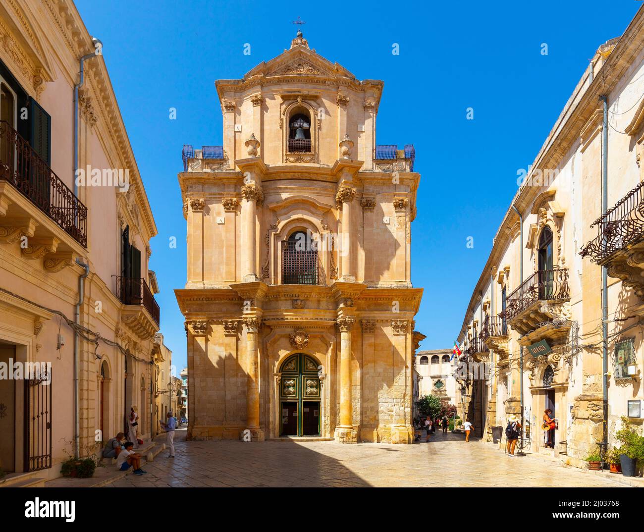 Kirche San Michele Arcangelo, Scicli, Val di Noto, UNESCO-Weltkulturerbe, Ragusa, Sizilien, Italien, Europa Stockfoto