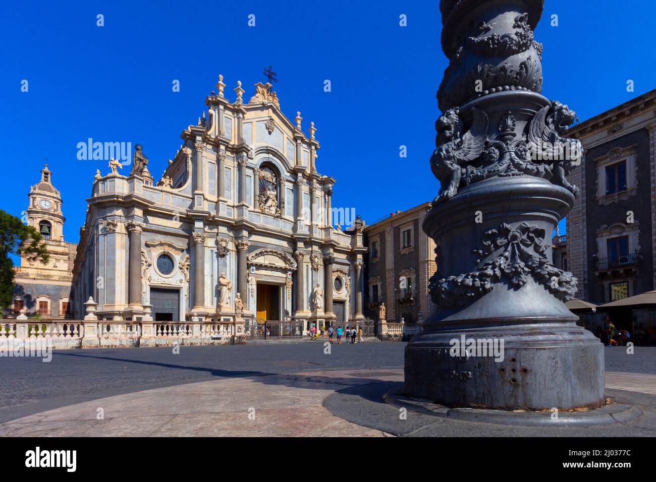 Piazza Duomo, Catania, Sizilien, Italien, Europa Stockfoto