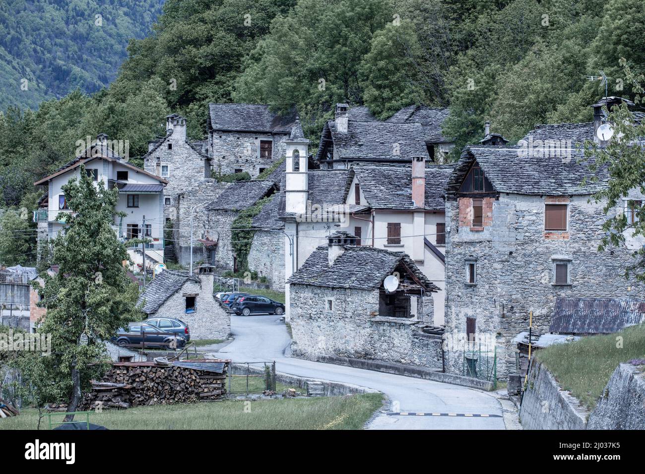 Weiler Nava, Montecrestese, Val d'Ossola, V.C.O. (Verbano-Cusio-Ossola), Piemont, Italien, Europa Stockfoto
