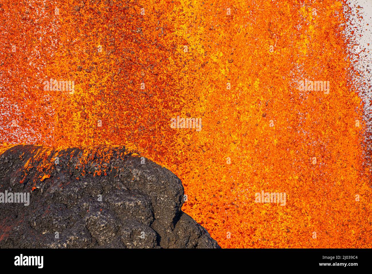 Vulkanausbruch Geldingadalir, Fagradalsfjall, Island, Polarregionen Stockfoto