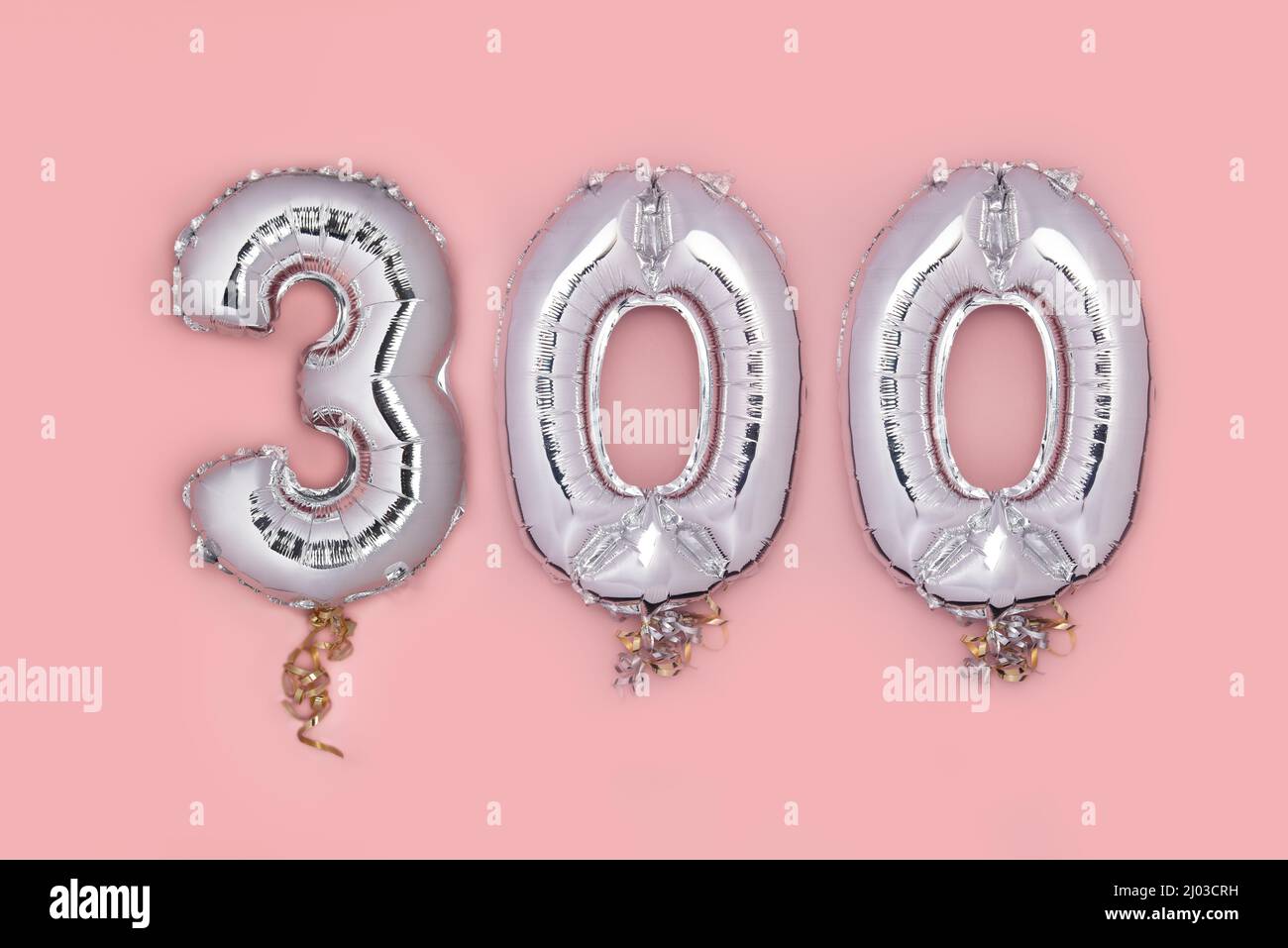 Ballon Bunting zur Feier Happy 300. Anniversary Stockfoto