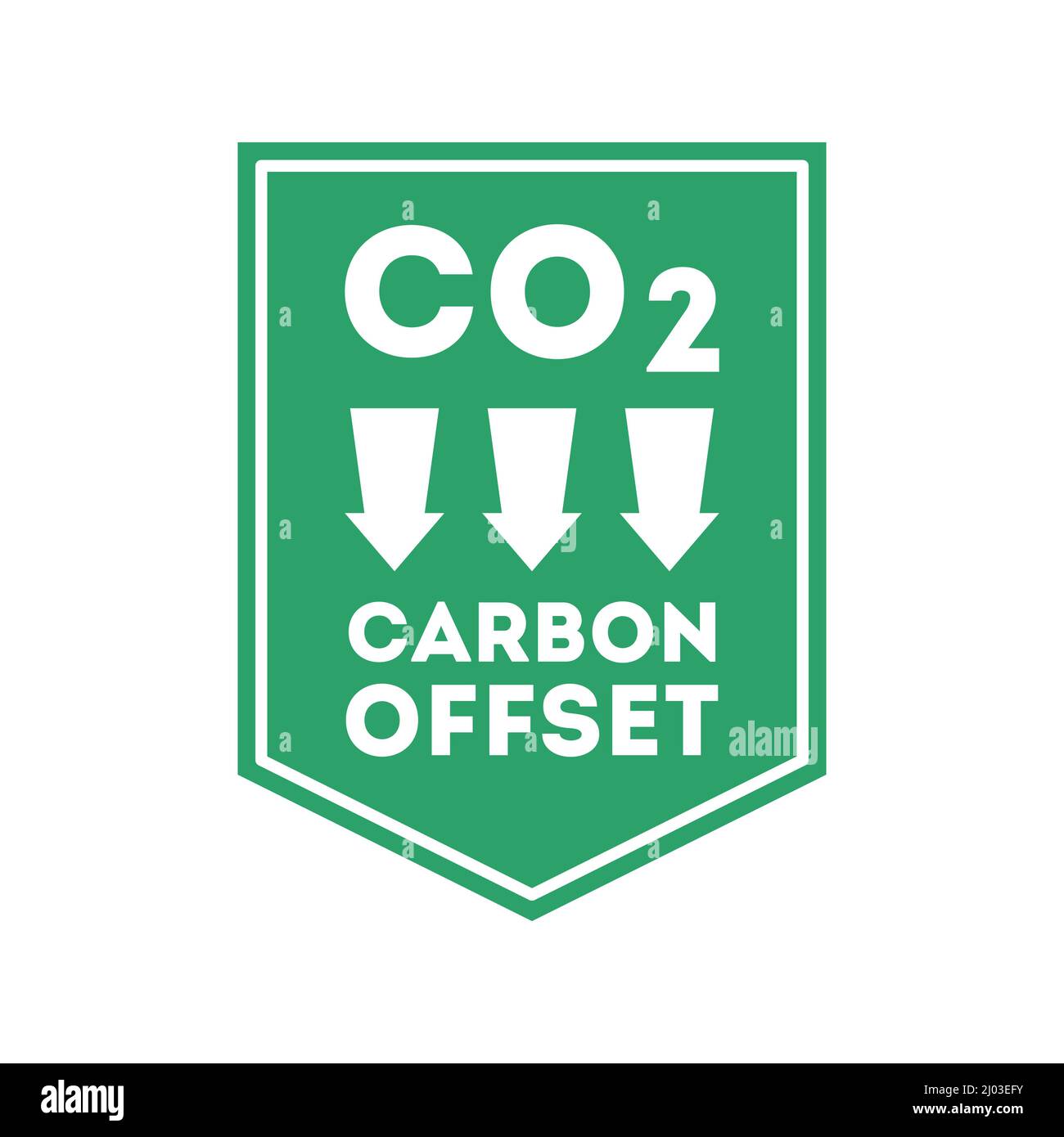 CO2-Offset-Etikett oder -Schild. Reduzierung der Treibhausgase. CO2  Versatzwarnung. Kohlendioxid mit Pfeil nach unten auf grünem Hintergrund.  Schluss mit der Umweltverschmutzung Stock-Vektorgrafik - Alamy