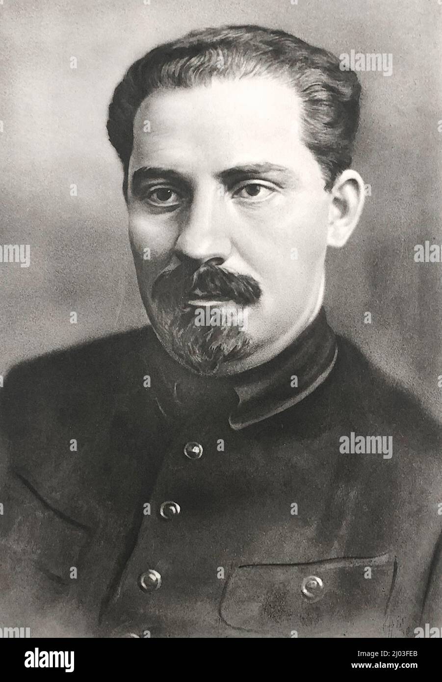 Lazar Moissejewitsch Kaganowitsch, ebenfalls Kahanowitsch (1893 – 1991), war ein sowjetischer Politiker und Verwalter und einer der Hauptkollegen von Joseph Stalin. Er ist bekannt dafür, Stalin bei der Machtüberstellung zu helfen und für seine harte Behandlung und Hinrichtung jener Drohungen gegen Stalins Regime. Stockfoto