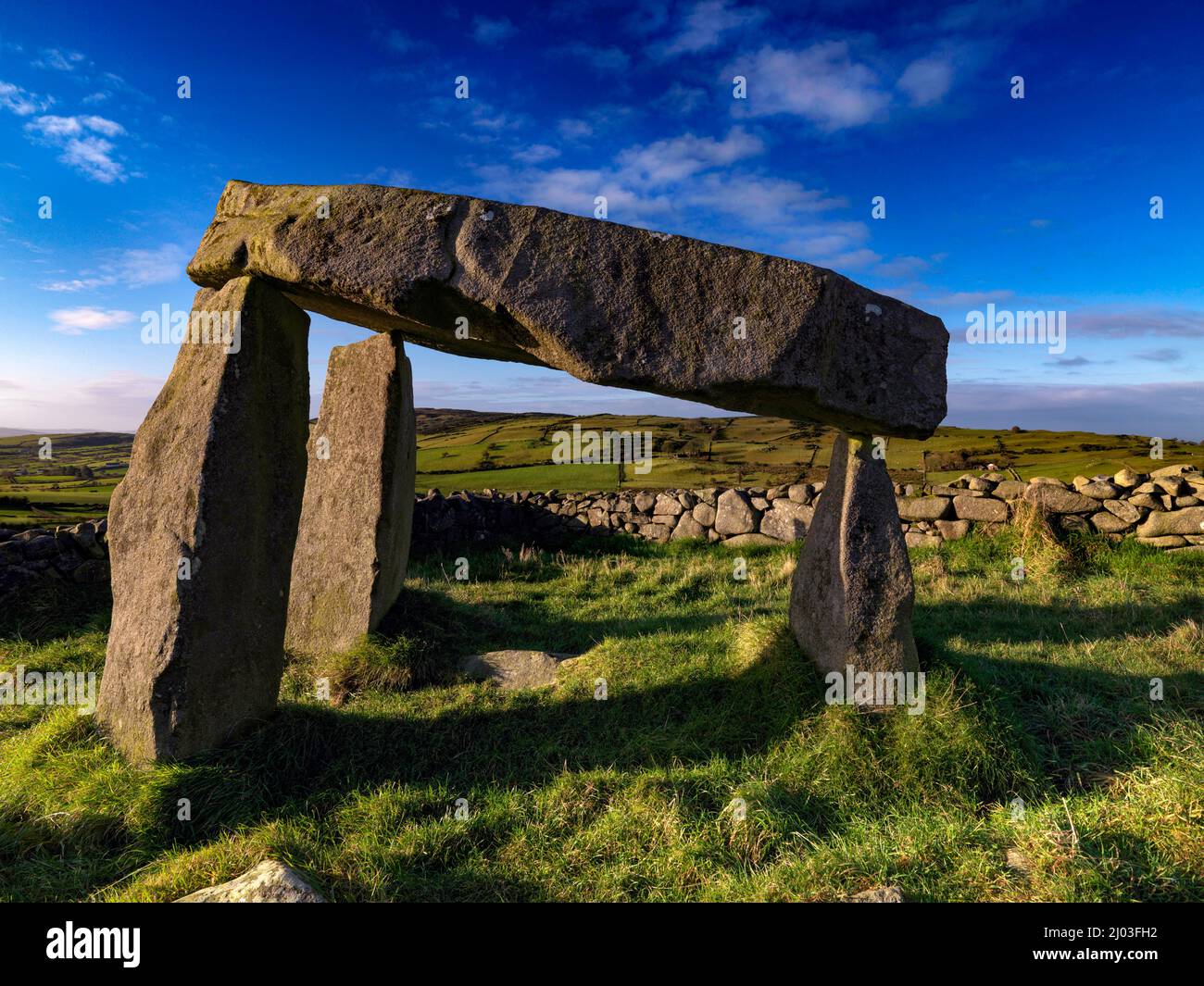 Legananny Dolmen, County Down, Nordirland Stockfoto