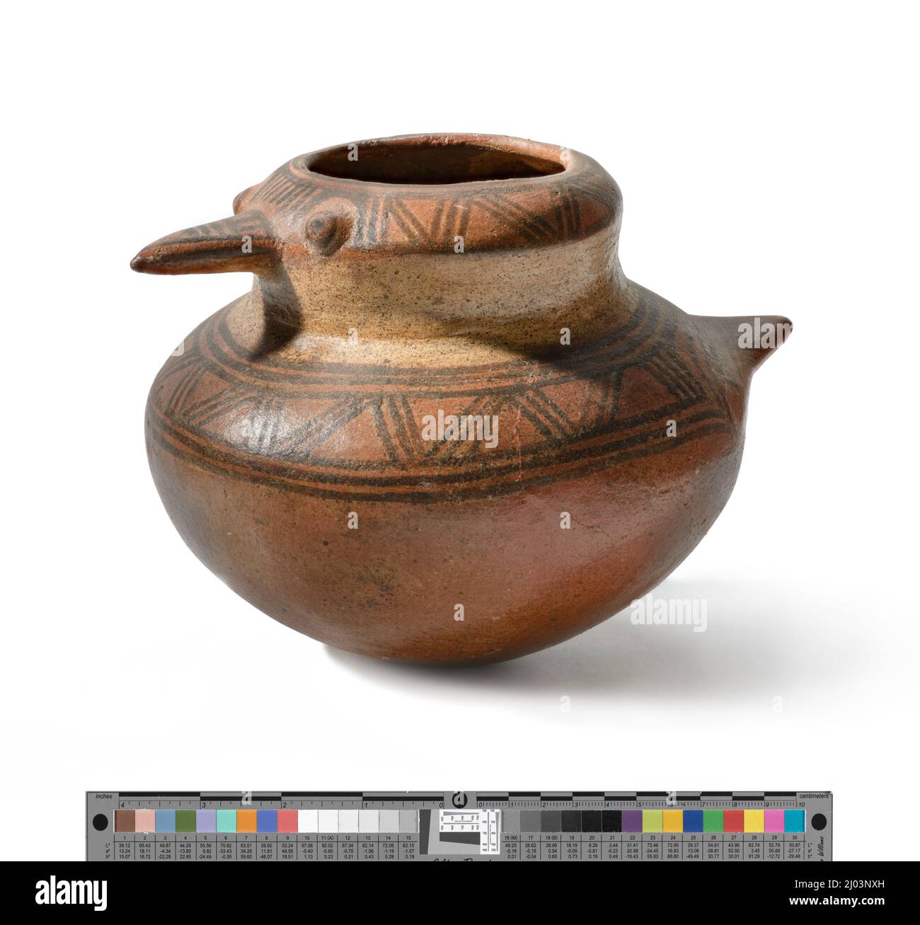 Vogelperspektive. Panama, Cubita Group, 500–700 u.Z. Keramik. Rutschlackierte Keramik Stockfoto