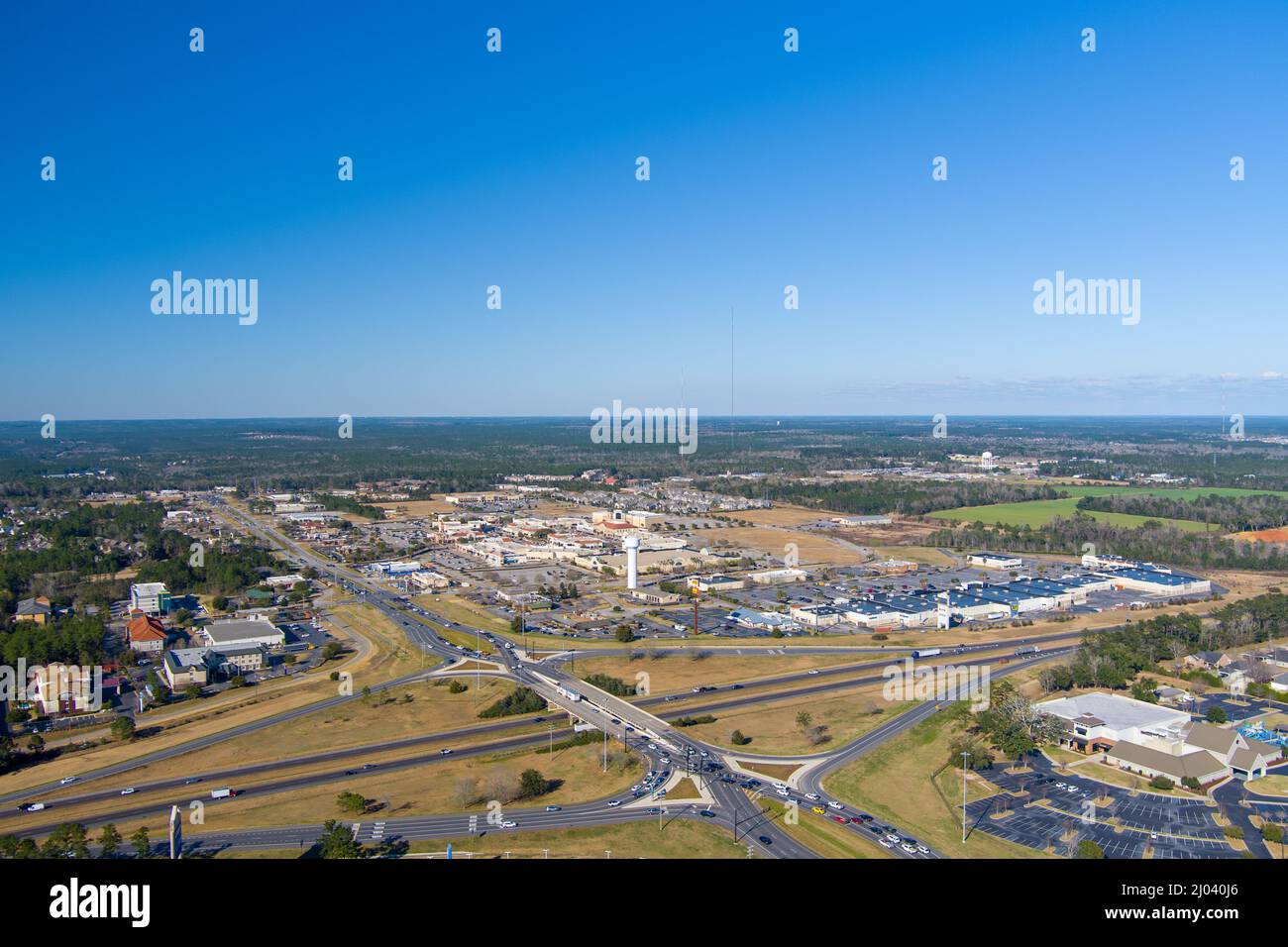 Malbis, Alabama, divergierender Diamantaustausch Stockfoto