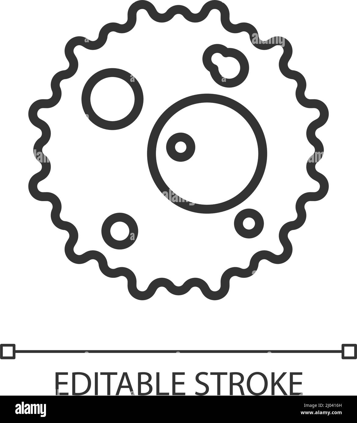 Lineares Symbol für Pflanzenzellen Stock Vektor