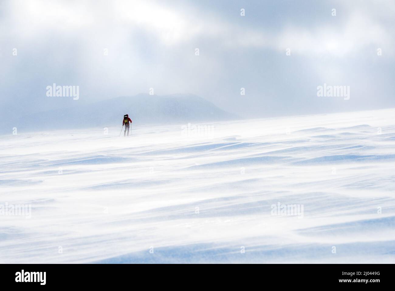 Hütte zu Hütte Skitouren in der Region Trollheim in Norwegen im Winter Stockfoto