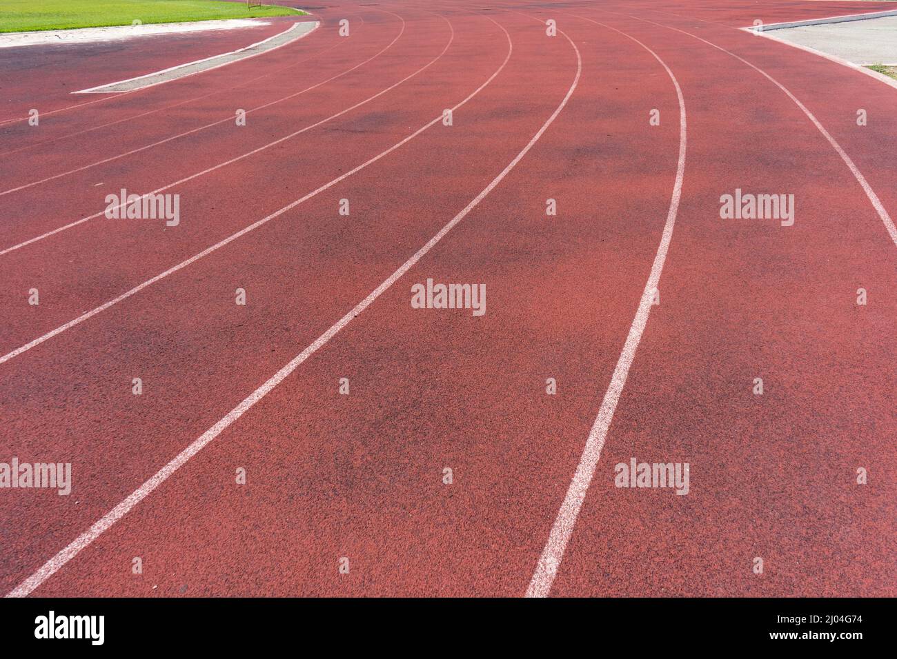 Alte Laufstrecke Stockfoto