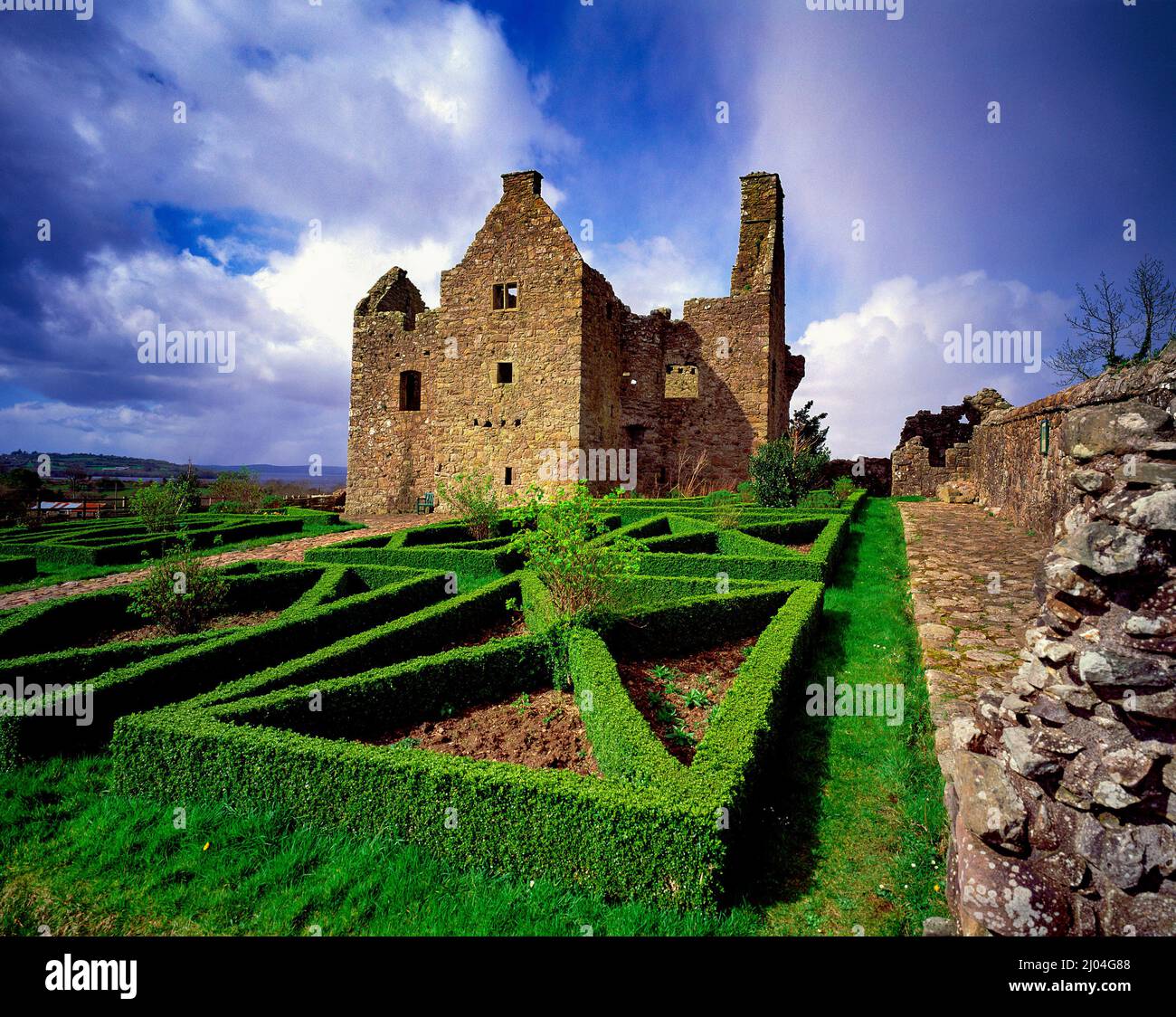 Tully Castle, Lower lough Erne, County Fermanagh, Nordirland, Stockfoto