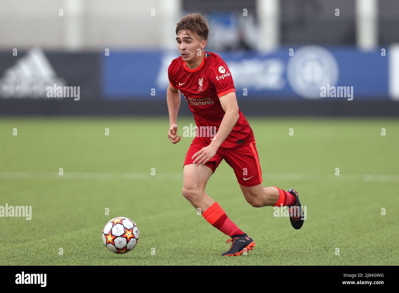 Vinovo, Italien, 15.. März 2022. James Norris aus Liverpool während des Spiels der UEFA Youth League im Juventus Centre, Vinovo. Bildnachweis sollte lauten: Jonathan Moscrop / Sportimage Kredit: Sportimage/Alamy Live News Stockfoto