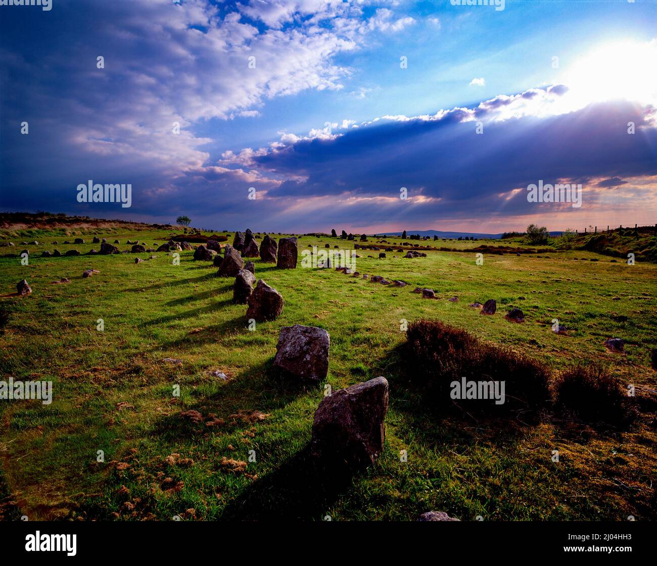 Beaghmore Stone Circles, Co.Tyrone, Nordirland Stockfoto