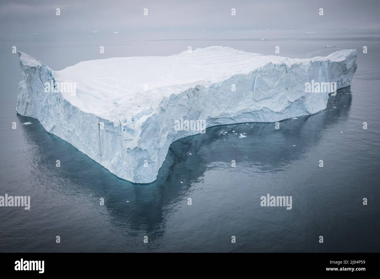Extreme Eisberge aus der Luft Stockfoto
