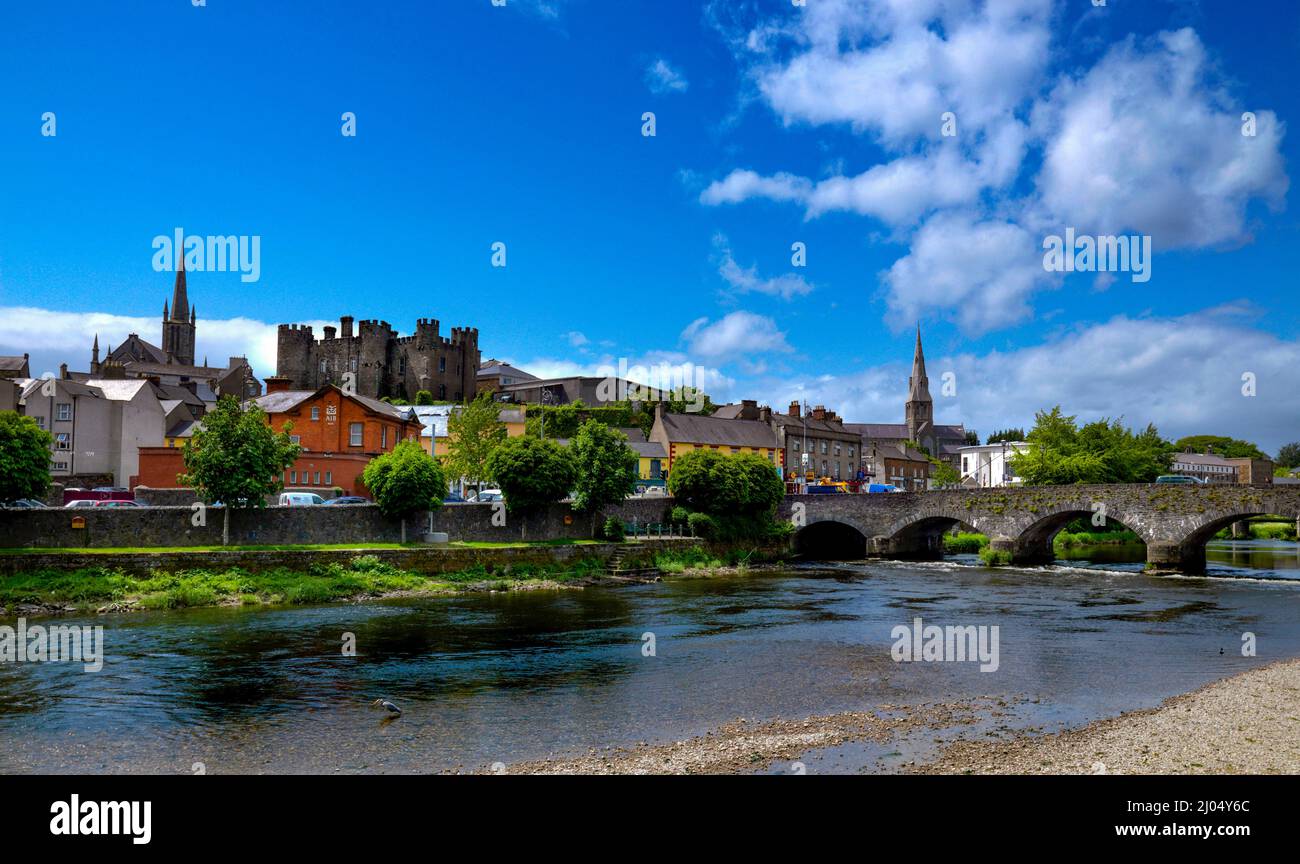 Enniscorthy Stadt am Ufer des Flusses Slaney, County Wexford, Irland Stockfoto