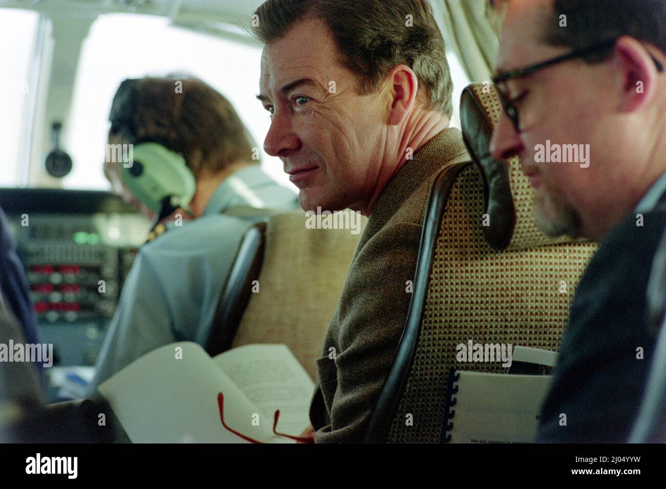 Ian lang, Politiker - die Zeit der Ölkatastrophe von Braer, in , Schottland, Januar 1993. Stockfoto
