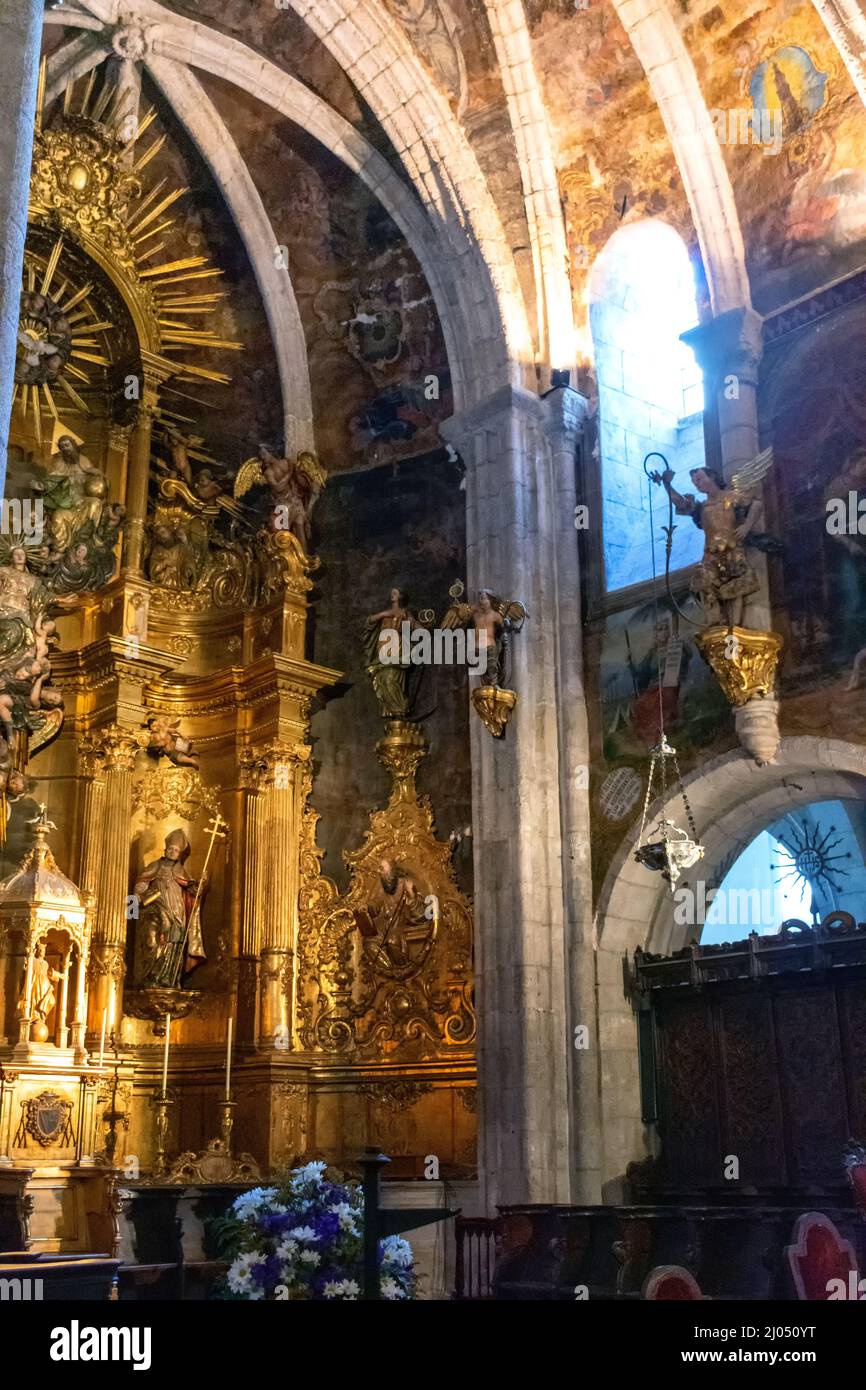 Bóveda del transepto de la Catedral de Mondoñedo Stockfoto