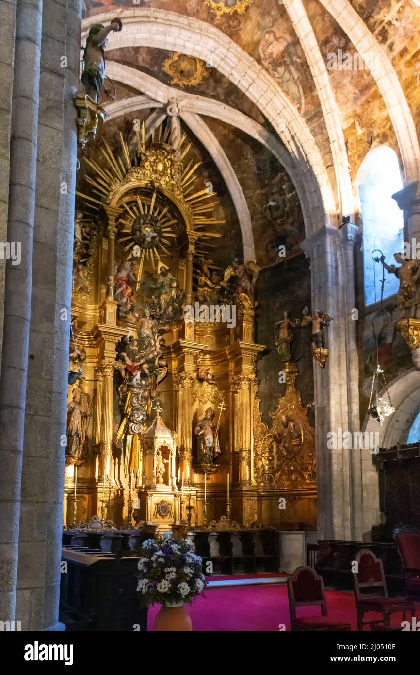Bóveda del transepto de la Catedral de Mondoñedo Stockfoto