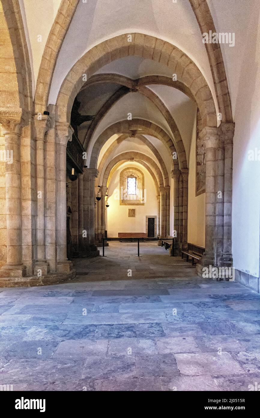 Vidrieras de la Catedral de la Asunción en Mondoñedo, Galicia, Lugo, España Stockfoto