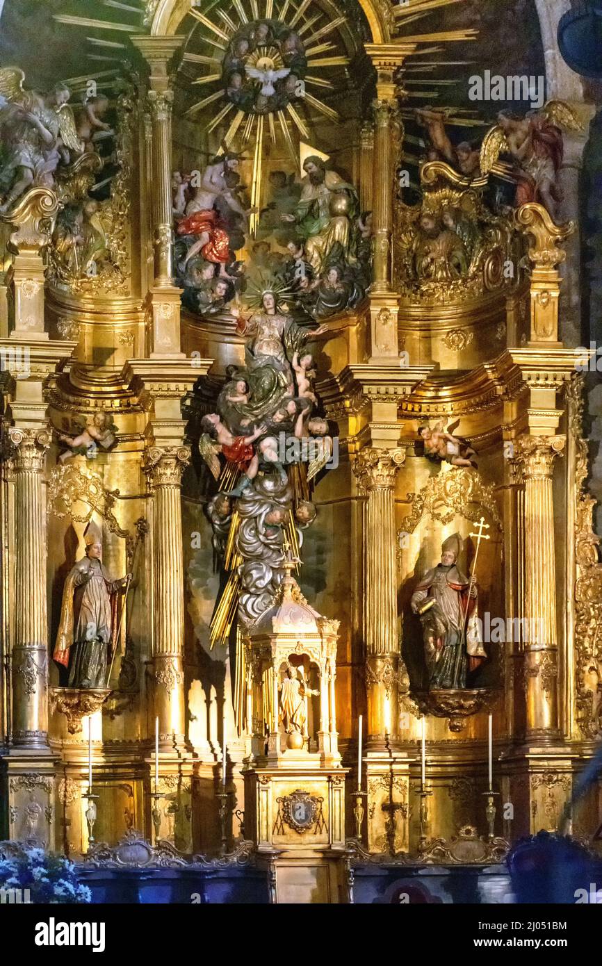 Retablo Capilla Mayor de Mondoñedo, Lugo, España Stockfoto