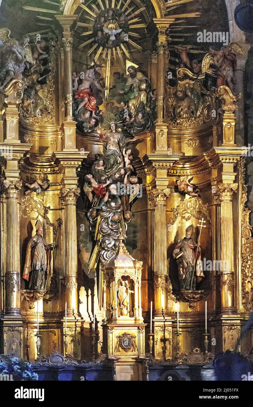 Retablo Capilla Mayor de Mondoñedo, Lugo, España Stockfoto