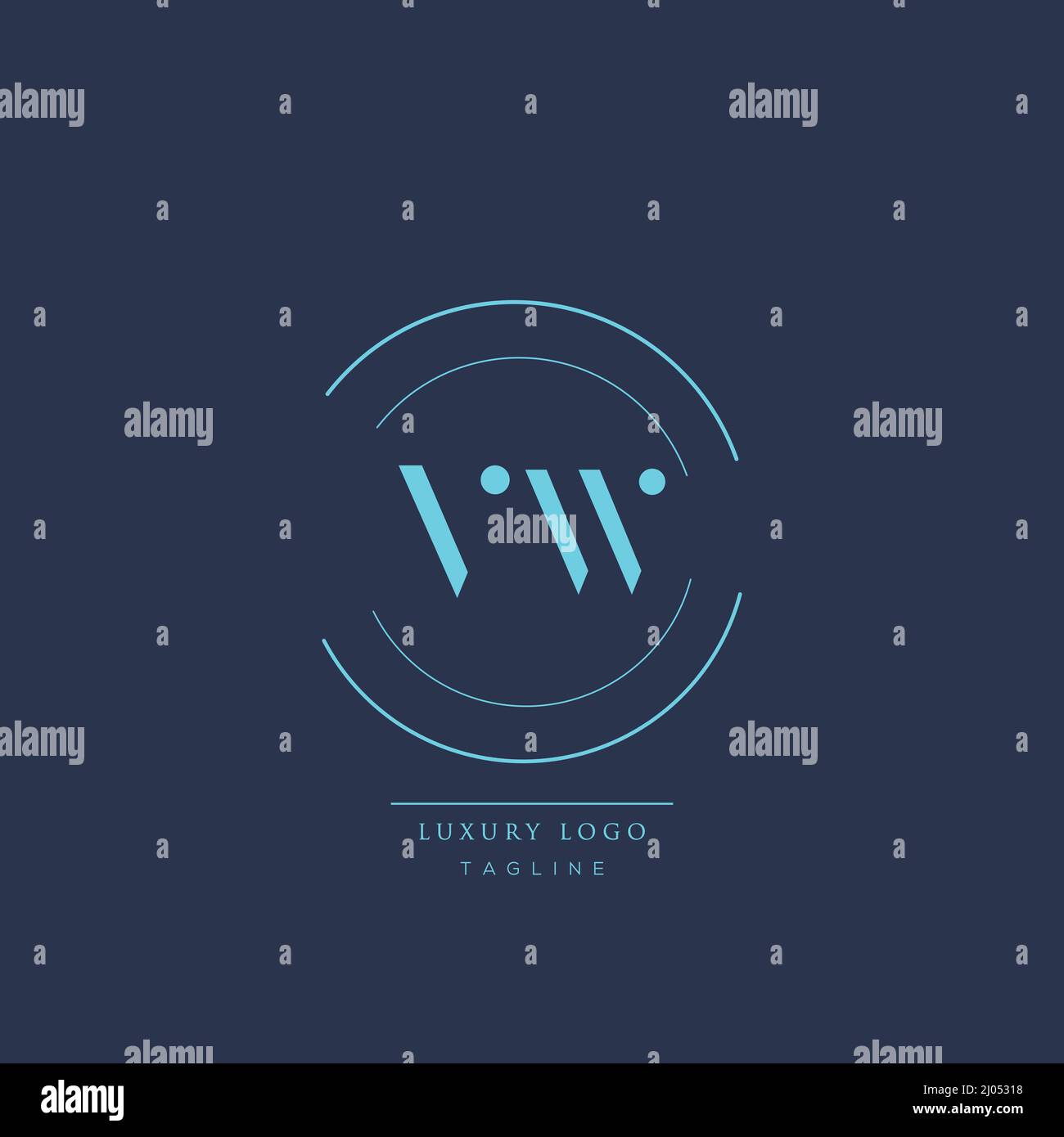 Luxus modernen VW Anfangsbuchstabe Business Logo Design Alphabet Symbol Vektor-Symbol. Stock Vektor