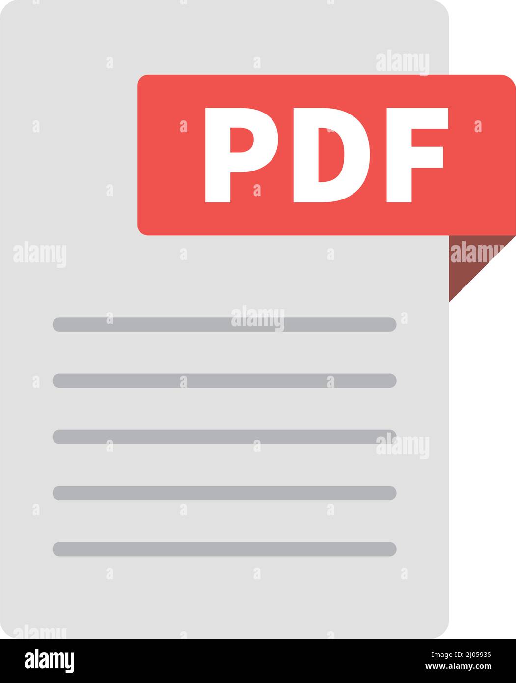 Symbol für PDF-Datei. Elektronische Dokumente. Editierbare Vektoren. Stock Vektor