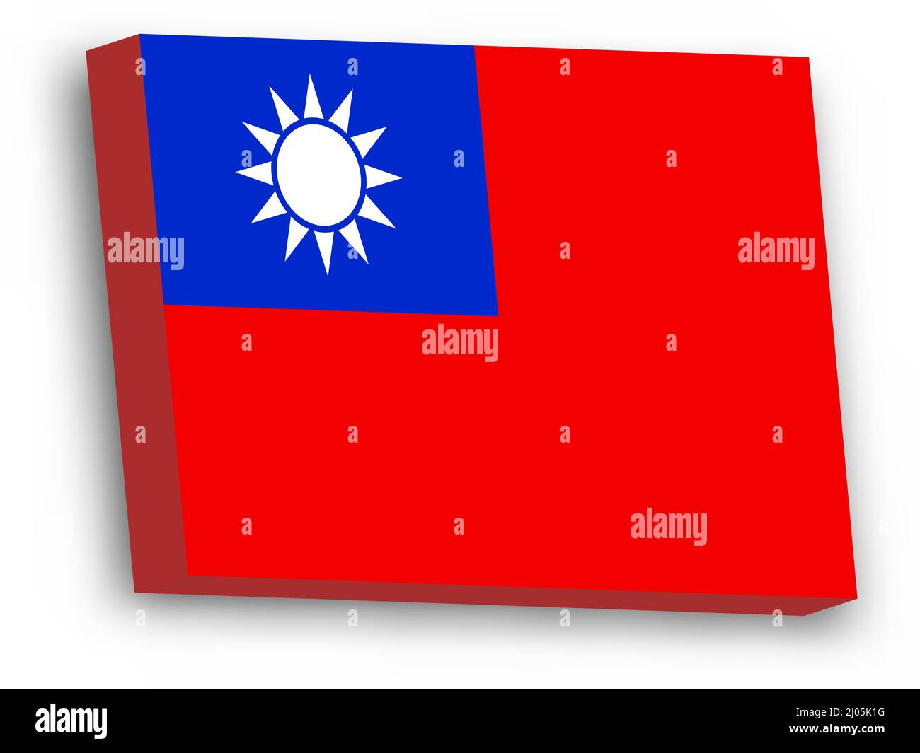 3D Vektorflagge von Taiwan Stock Vektor