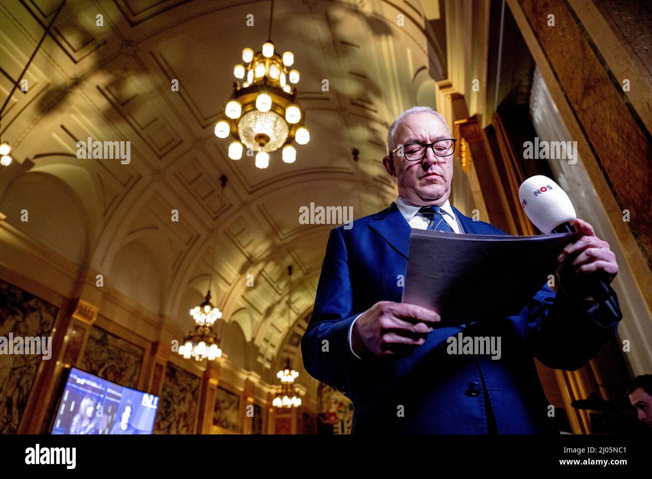 ROTTERDAM - Burgemeester Ahmed Aboutaleb tijdens de verkiezingsavond van de gemeente Rotterdam. ANP ROBIN UTRECHT Stockfoto