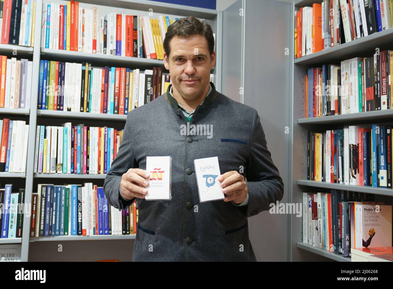 Madrid, Spanien. 16. März 2022. Luis Alfonso de Borbon bei der Präsentation des Buches "Play Spain" (Juega España) auf der TROA Librerías in Madrid. Kredit: SOPA Images Limited/Alamy Live Nachrichten Stockfoto