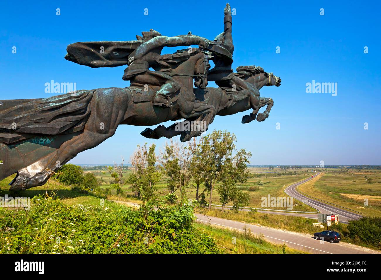 Denkmal der Ersten Kavalleriearmee, Olesko, Galacia, Ukraine Stockfoto