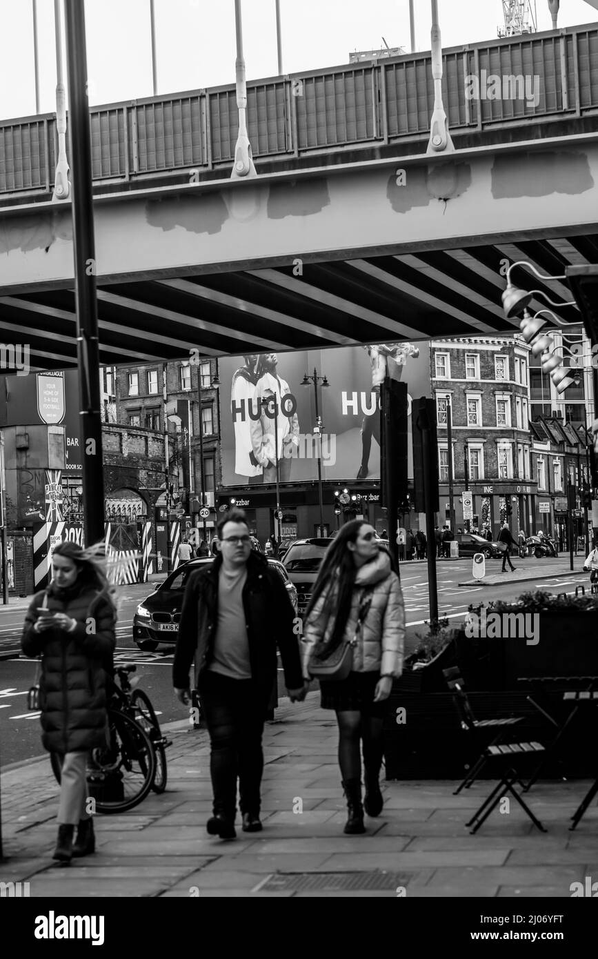 London Shoreditch und die Stadt Stockfoto