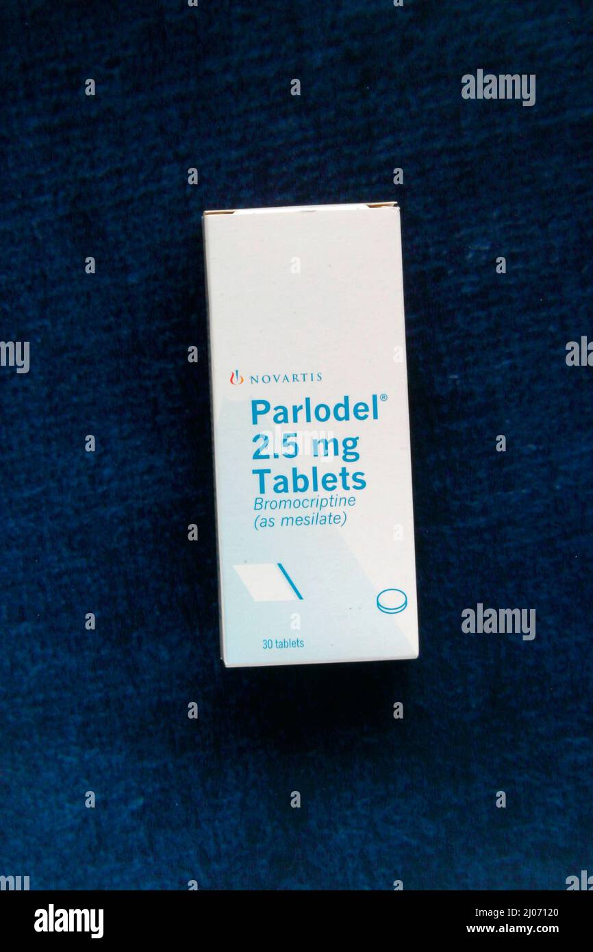 parlodel 2,5mg Tabletten Stockfoto