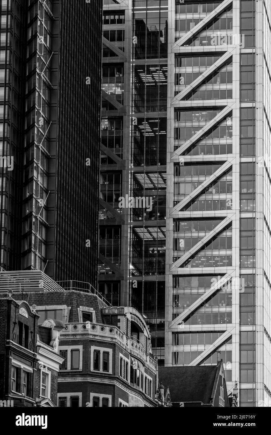 London Shoreditch und die Stadt Stockfoto