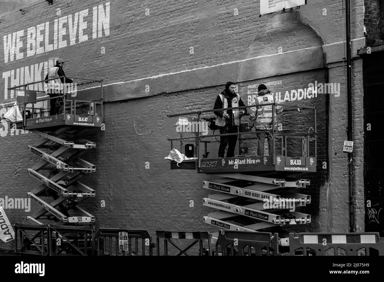 London Shoreditch und die Stadt Stockfoto