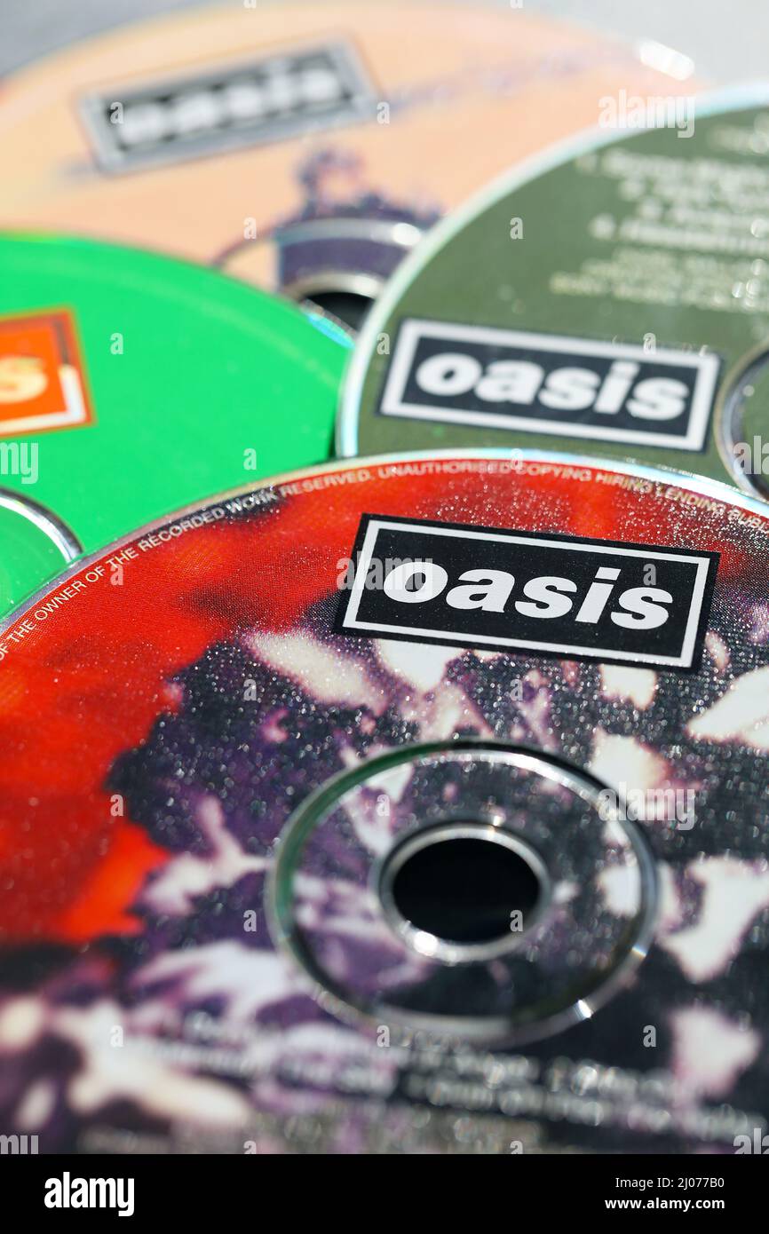 Oasis-CDs Stockfoto