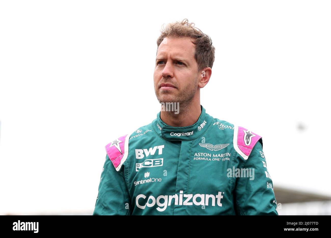 Filebild vom 15-07-2021 von Aston Martins Sebastian Vettel, der nach positiven Tests für Covid-19 die Eröffnungsrunde der Formel 1 in Bahrain verpassen wird. Ausgabedatum: Donnerstag, 17. März 2022. Stockfoto