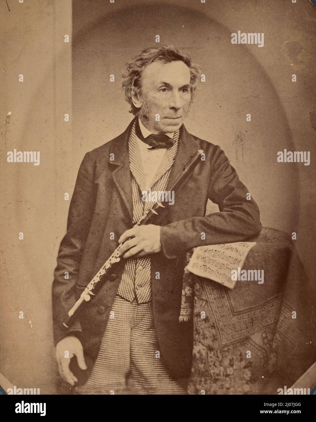 Porträt des Komponisten Theobald Böhm (1794-1881). Museum: PRIVATE SAMMLUNG. Autor: Franz Hanfstaengl. Stockfoto