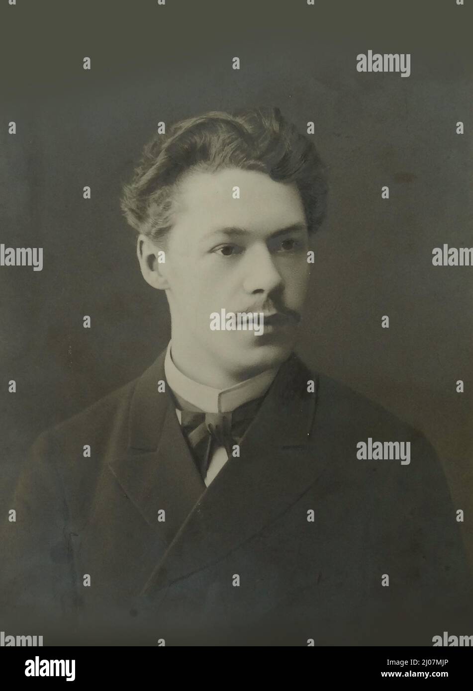 Porträt des Komponisten Anton Arensky (1861-1906). Museum: PRIVATE SAMMLUNG. Autor: ANONYM. Stockfoto