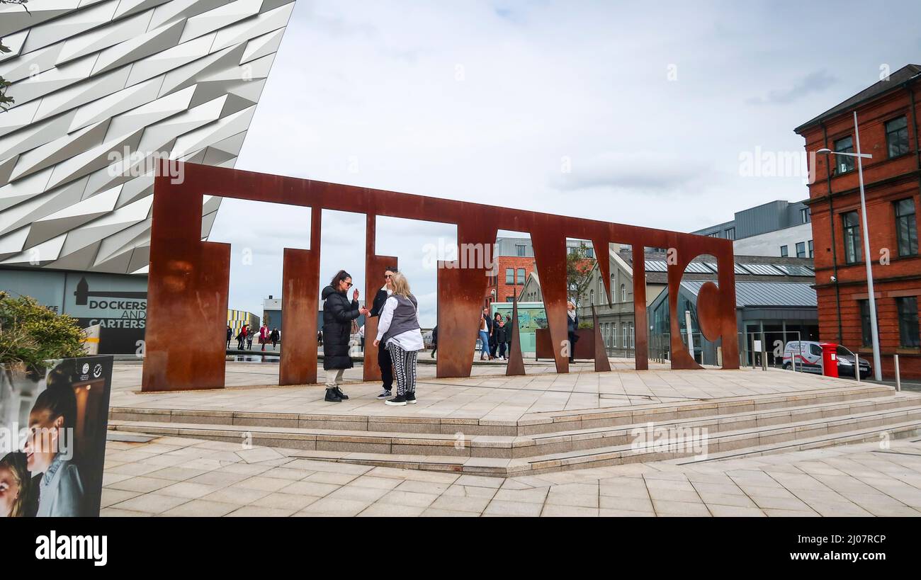 Titanic-Ausstellung Belfast Stockfoto