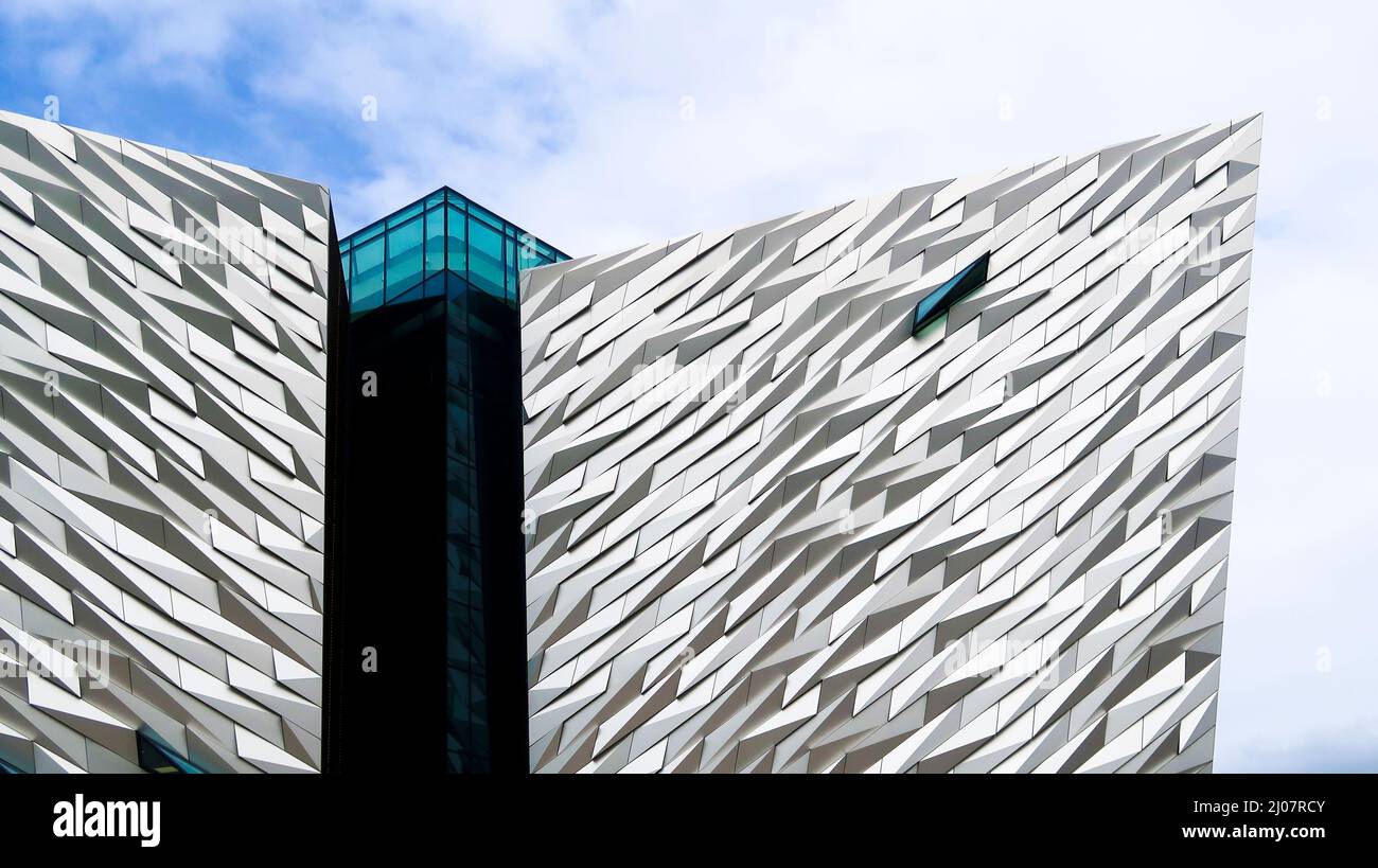 Detail des Titanic Experience Building Belfast Stockfoto