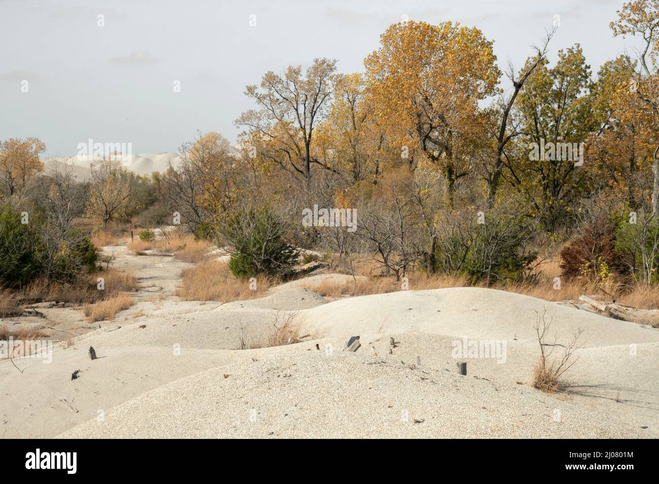 USA, Great Plains, Oklahoma, Ottawa County, Picher, Bergwerksabstände Stockfoto