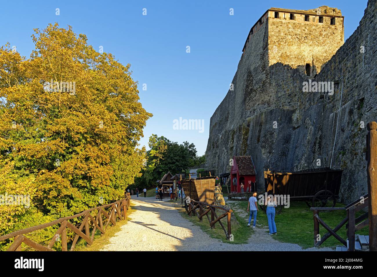 Burg, Visegrádi Fellegvár, 13. Jahrhundert Stockfoto