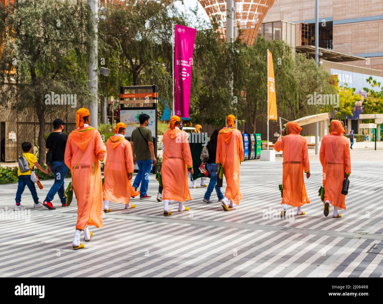 Dubai, VAE - 03.12.2022 - Besucher der Expo 2020 Stockfoto