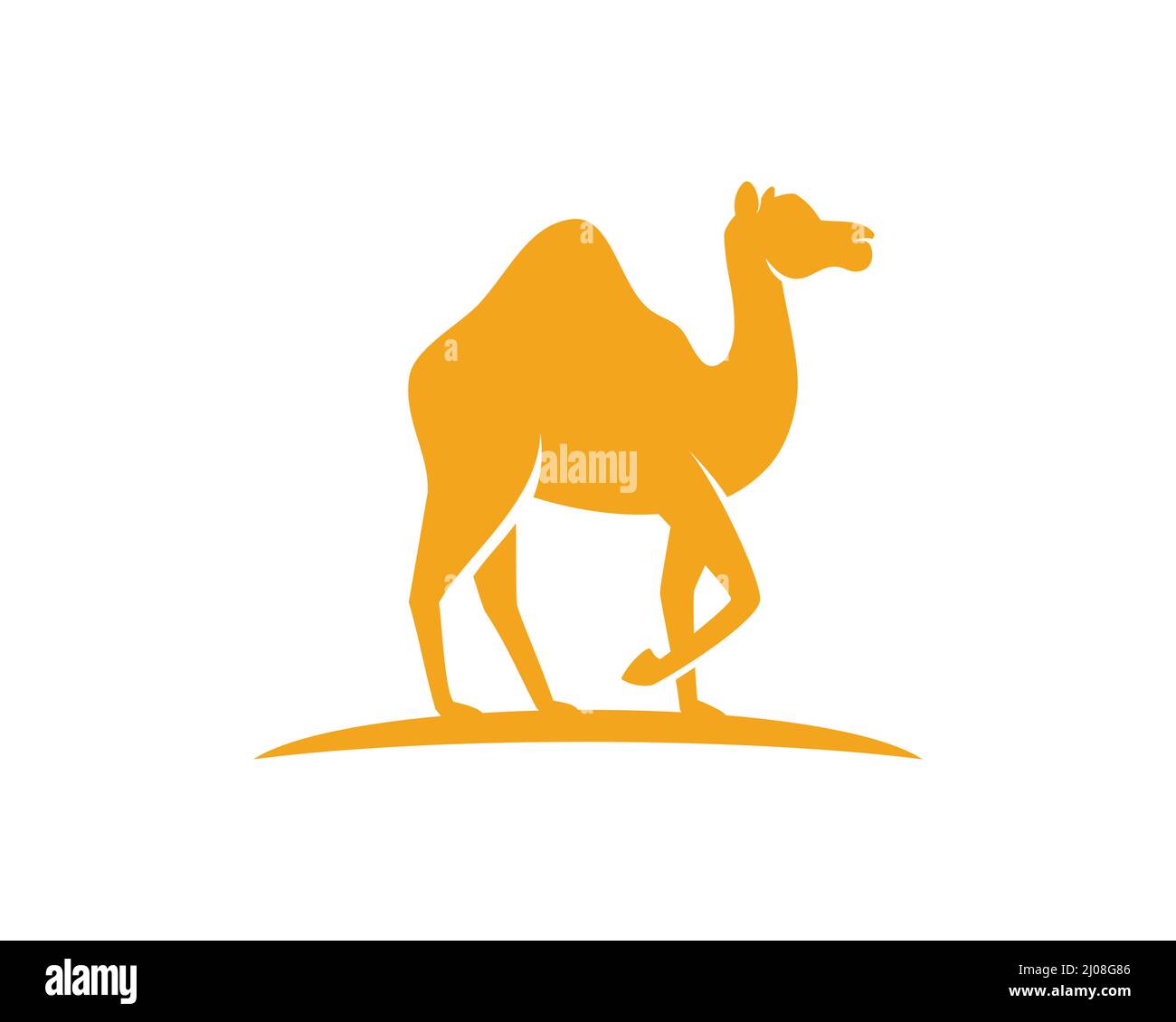 Stehendes Kamel in der Wüste Stock Vektor