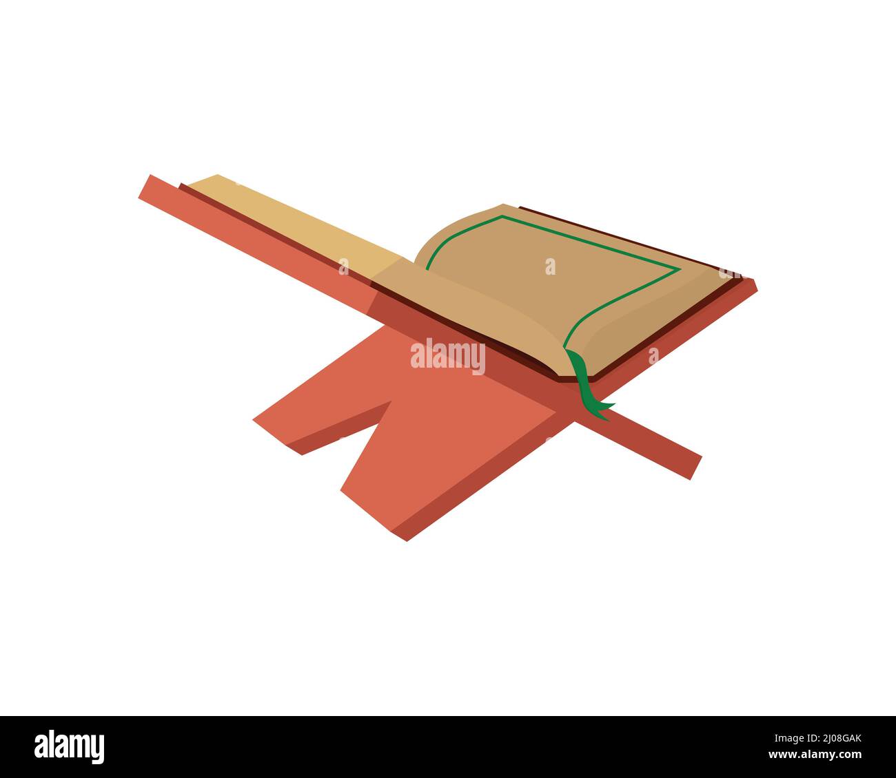 Geöffneter Koran das muslimische Heilige Buch Illustration Stock Vektor