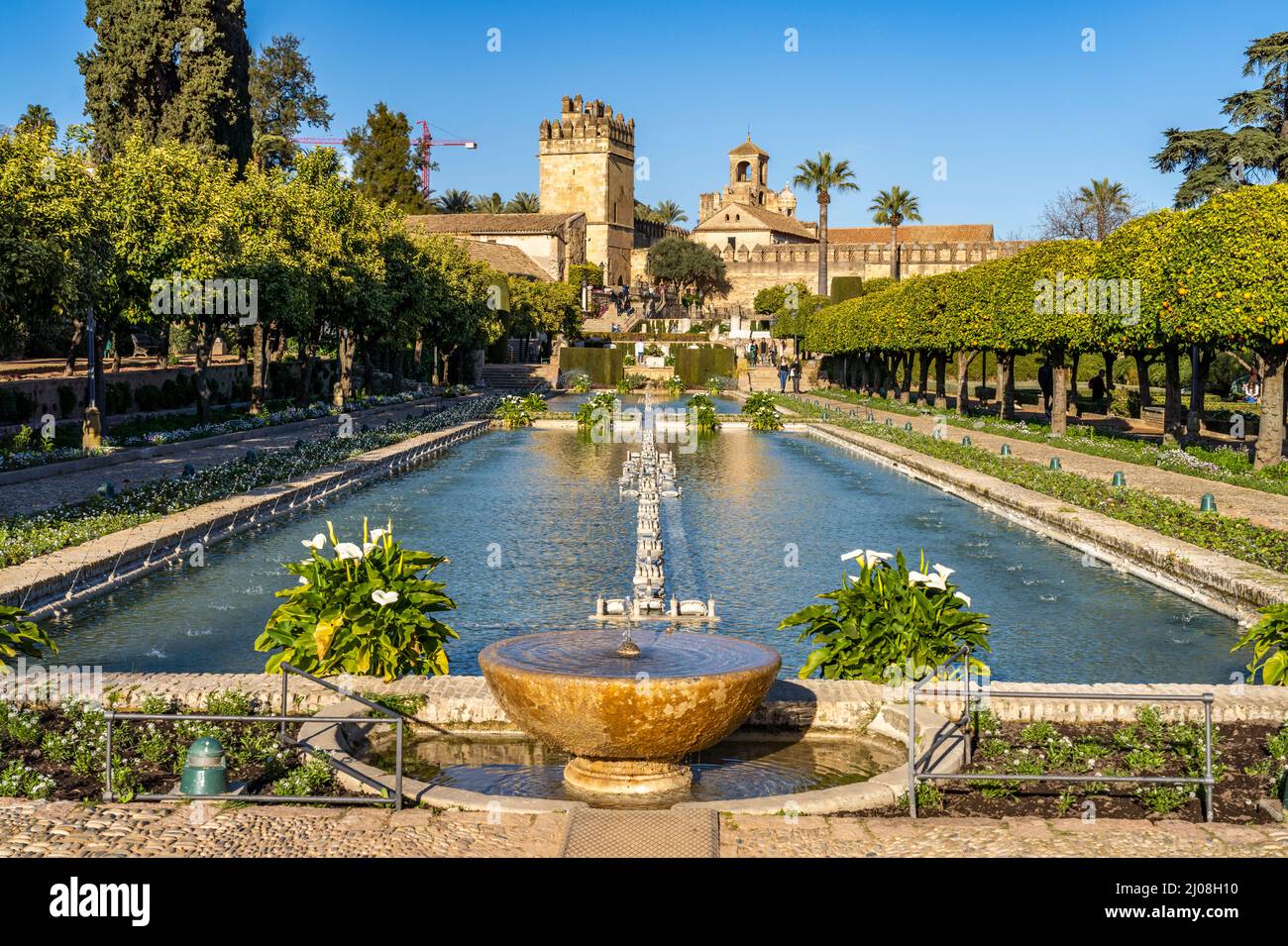 Wasserbecken, Gärten und Türme des Palastes, Alcázar de los Reyes