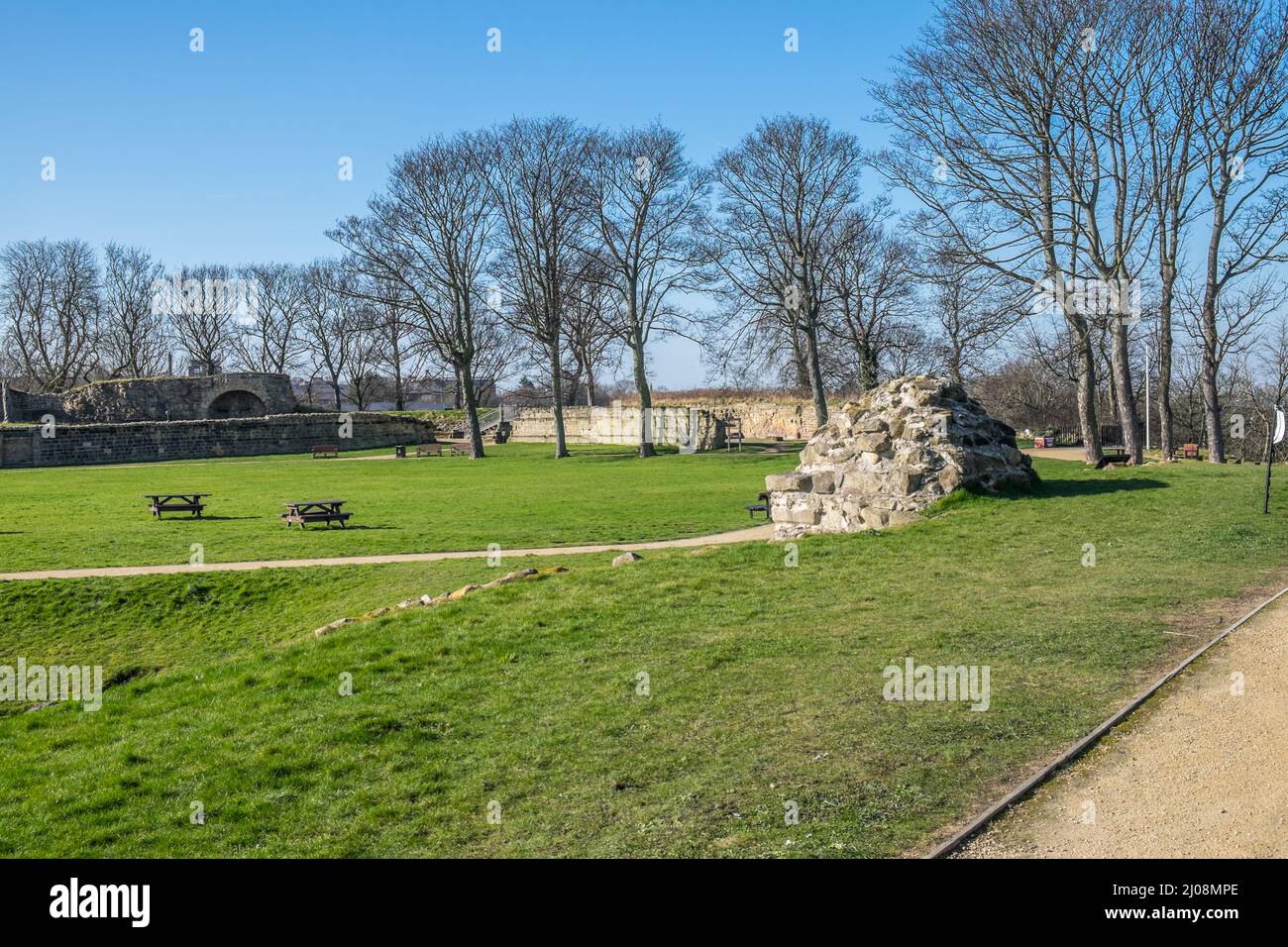 Pontefract Castle, West Yorkshire Stockfoto